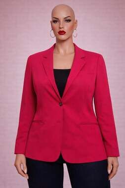 One5One Hot Pink Blazer Women XL Structured Jacket Statement Career Jacket